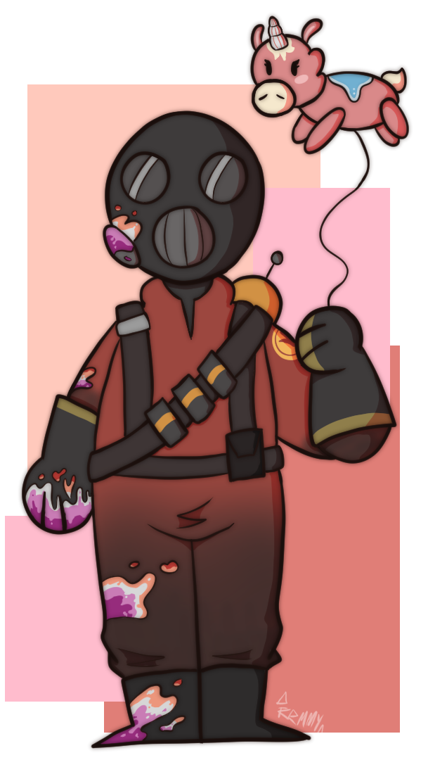 Oct '24 - Fanart - TFTober day 4: Pyrovision (Lesbian variant)